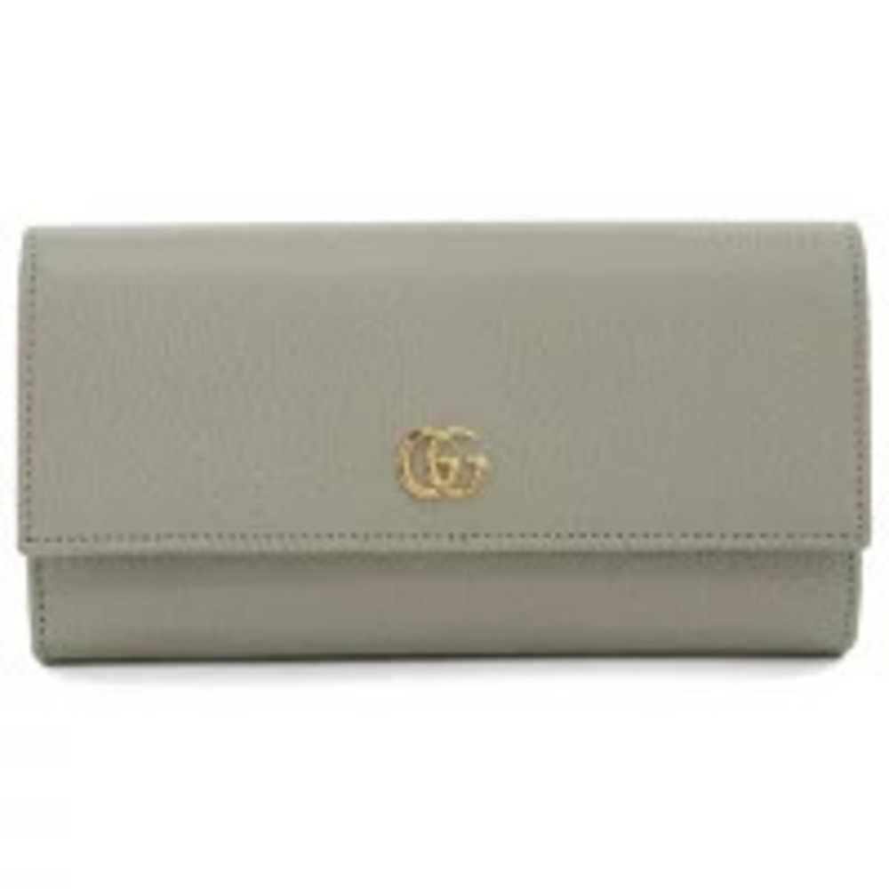 Gucci Long Wallet Bi fold Coin Purse MARMONT Gray